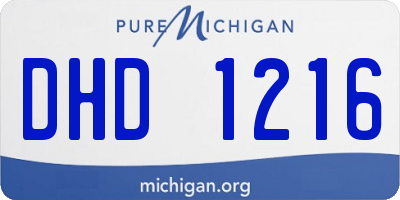 MI license plate DHD1216