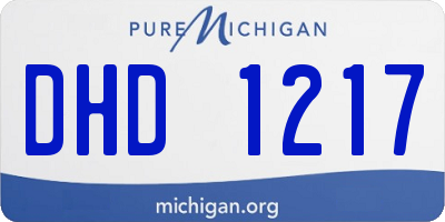 MI license plate DHD1217
