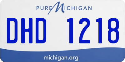 MI license plate DHD1218