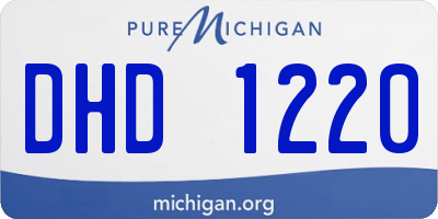 MI license plate DHD1220