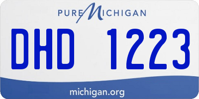 MI license plate DHD1223