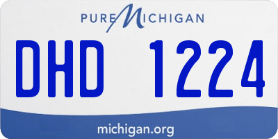 MI license plate DHD1224