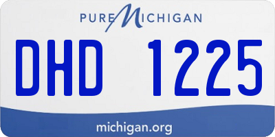 MI license plate DHD1225