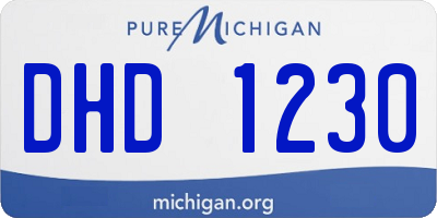 MI license plate DHD1230