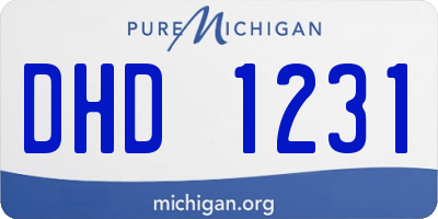 MI license plate DHD1231