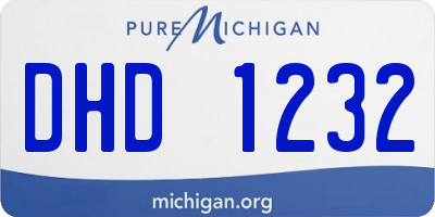 MI license plate DHD1232
