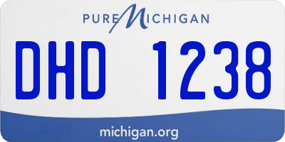 MI license plate DHD1238