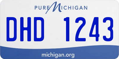 MI license plate DHD1243