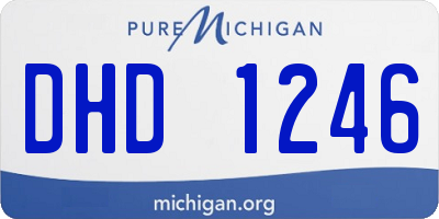 MI license plate DHD1246