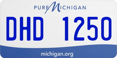 MI license plate DHD1250