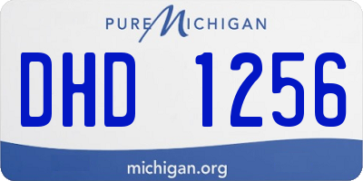 MI license plate DHD1256
