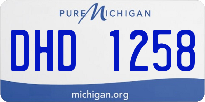 MI license plate DHD1258