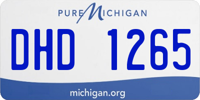 MI license plate DHD1265