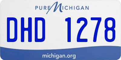 MI license plate DHD1278