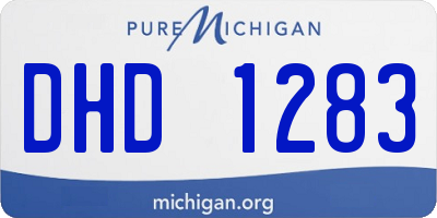 MI license plate DHD1283