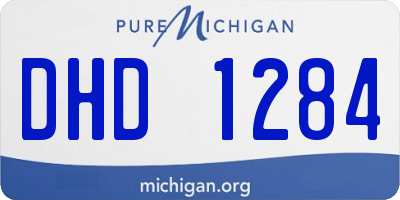 MI license plate DHD1284