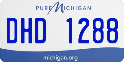 MI license plate DHD1288