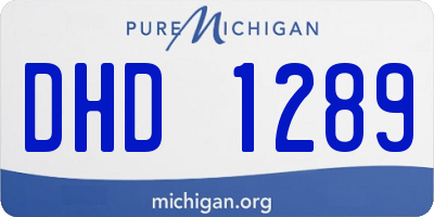 MI license plate DHD1289