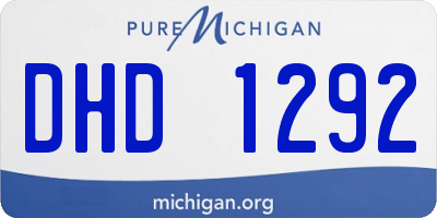 MI license plate DHD1292