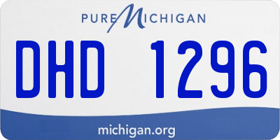 MI license plate DHD1296