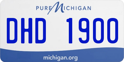 MI license plate DHD1900