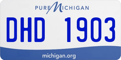 MI license plate DHD1903