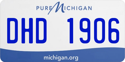 MI license plate DHD1906