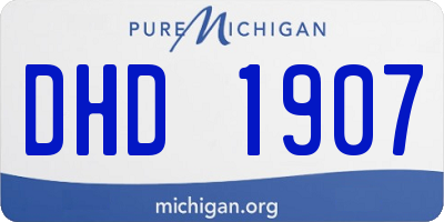 MI license plate DHD1907