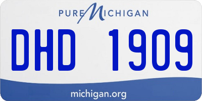 MI license plate DHD1909