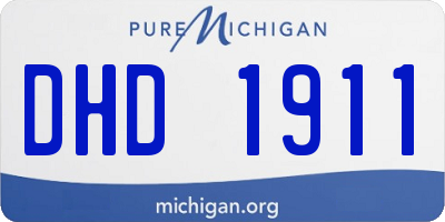 MI license plate DHD1911