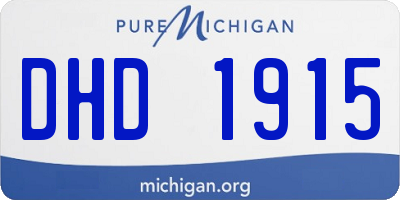 MI license plate DHD1915