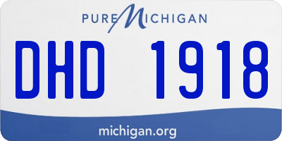 MI license plate DHD1918