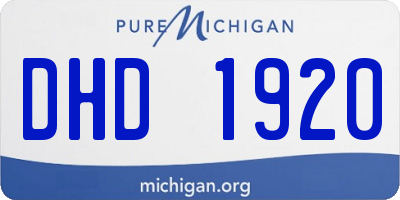 MI license plate DHD1920