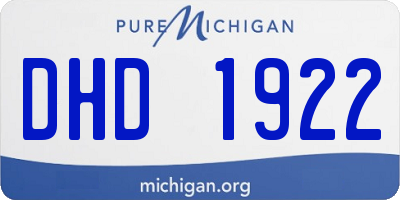 MI license plate DHD1922