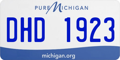 MI license plate DHD1923