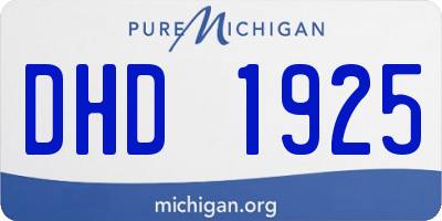 MI license plate DHD1925
