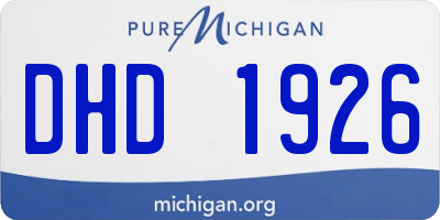 MI license plate DHD1926