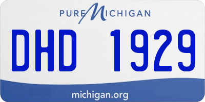 MI license plate DHD1929