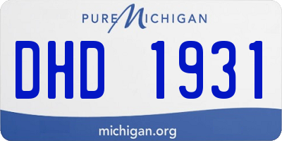 MI license plate DHD1931