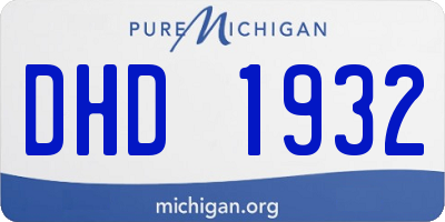 MI license plate DHD1932