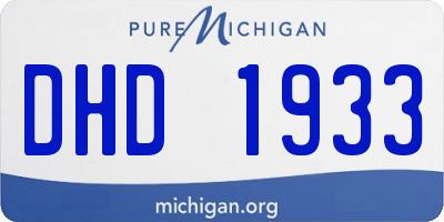 MI license plate DHD1933