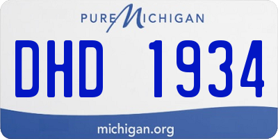 MI license plate DHD1934