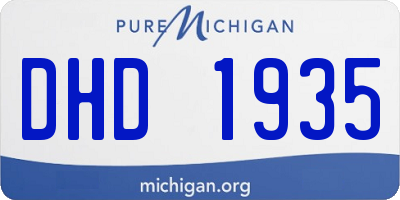 MI license plate DHD1935