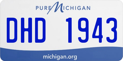 MI license plate DHD1943
