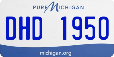 MI license plate DHD1950