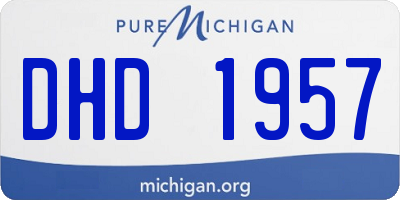 MI license plate DHD1957
