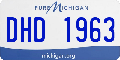 MI license plate DHD1963