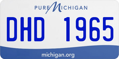 MI license plate DHD1965
