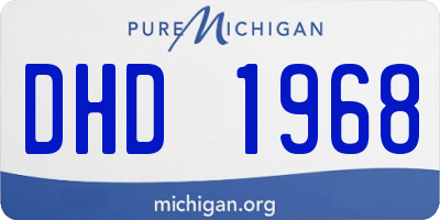 MI license plate DHD1968