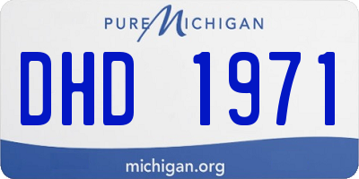 MI license plate DHD1971